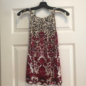 White House Black Market Silk print top.